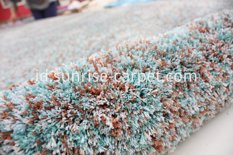 Microfiber Thin Yarn Space Dyed Yarn Carpet Rug